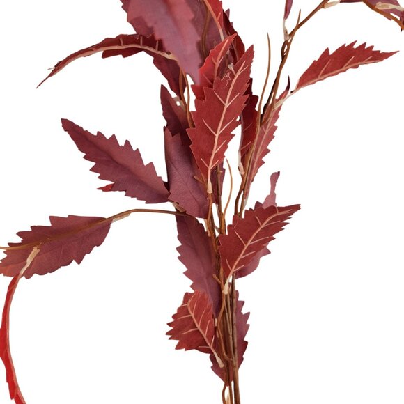 Artificial Burgundy Leaf Stem Bundle For Décor Arrangements Fall Floral Displays - Picture 15 of 16